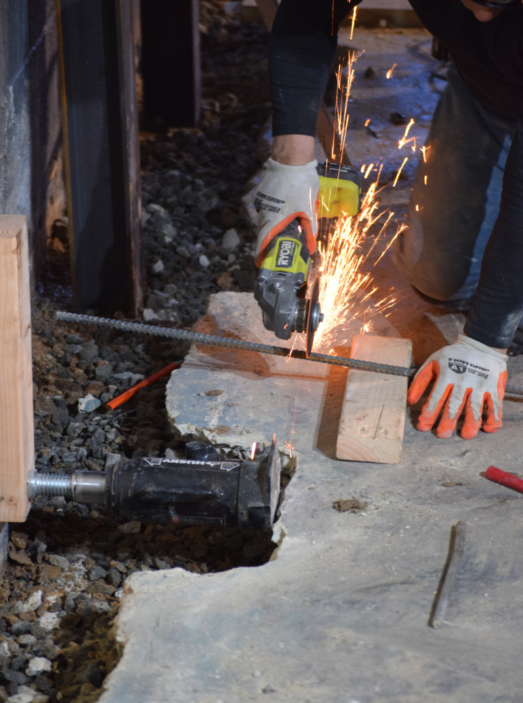 Steel I-Beam Installation in Progress