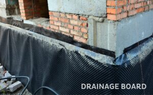 NJ Exterior waterproofing drainage board installation