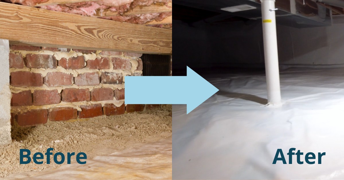 Crawl space encapsulation and waterproofing in New Jersey