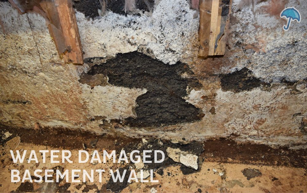 Water damaged basement block wall - foundation damage