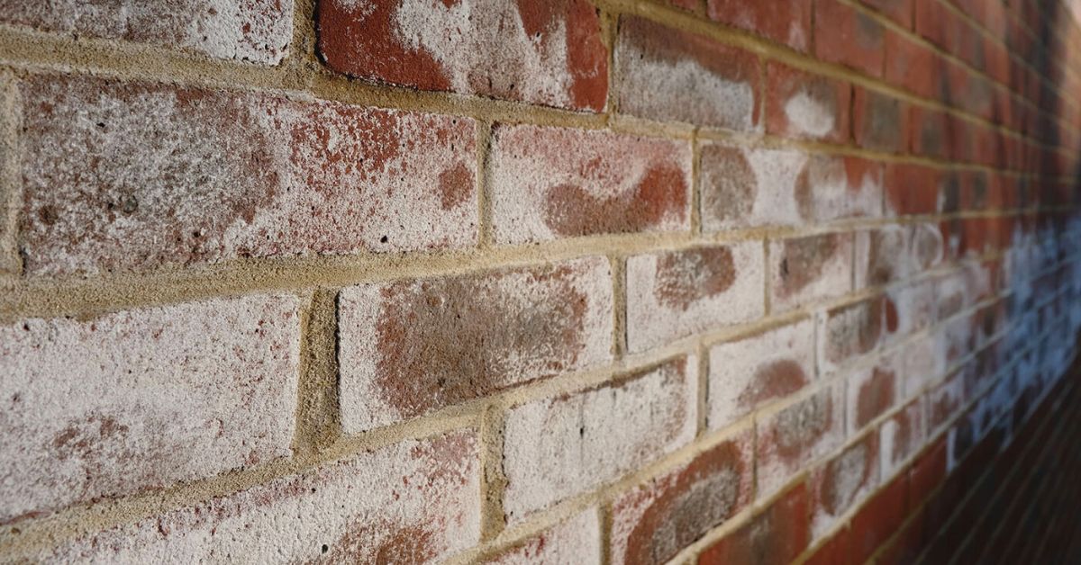 efflorescence-in-basement-in-nj Efflorescence on wall from basement water in New Jersey