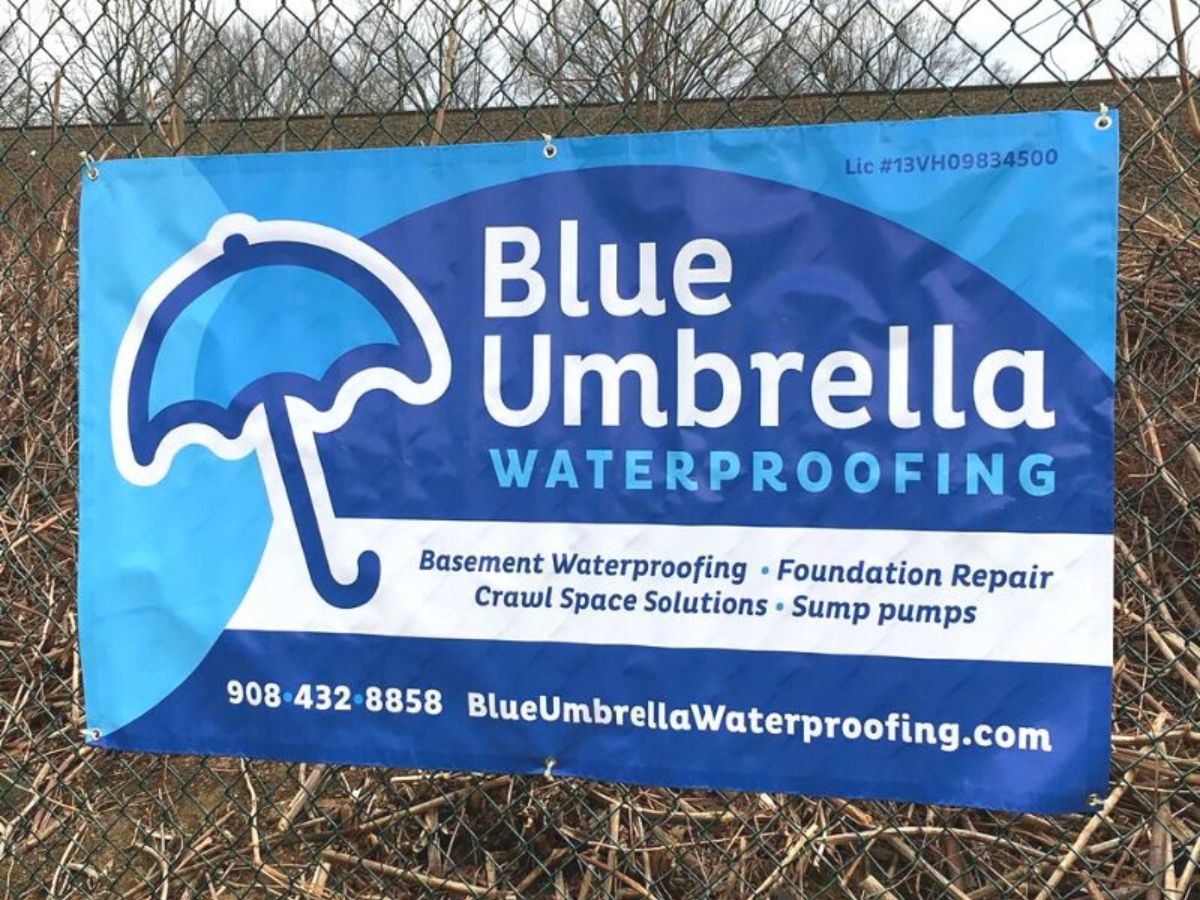 Blue Umbrella Waterproofing sponsoring youth baseball in New Jersey