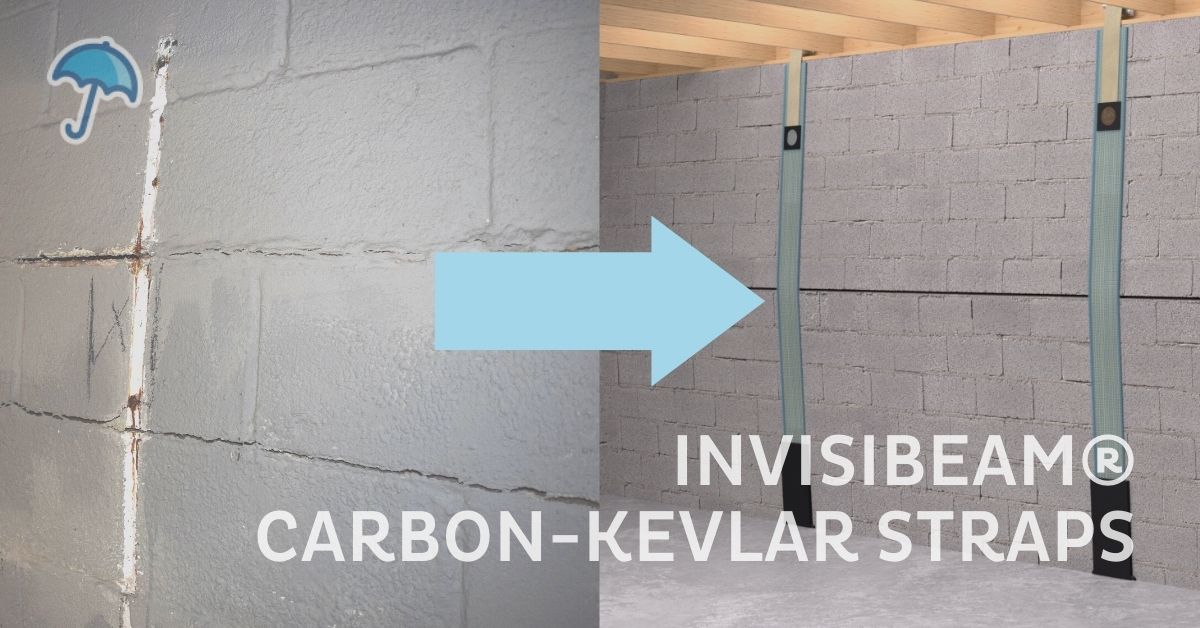 InvisiBeam® Carbon Kevlar Straps NJ Foundation Wall Repair