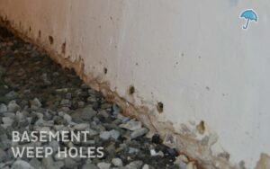 basement weep holes drilled in basement wall