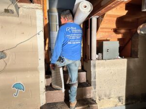 Basement Waterproofing Pros Prepping the Space in Rutherford, NJ