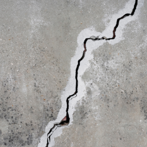 Basement wall crack