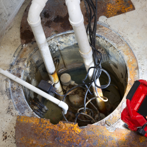 Damaged sump pump