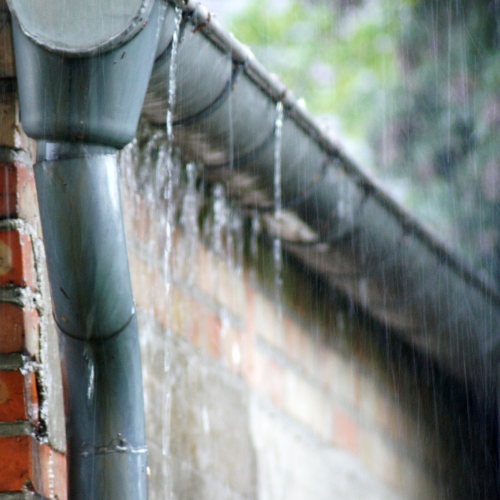 Overflowing gutters